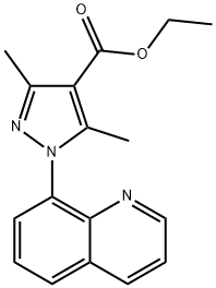 ETHYL 3,5-DIMETHYL-1-(8-QUINOLINYL)-1H-PYRAZOLE-4-CARBOXYLATE Struktur