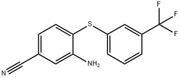 3-AMINO-4-([3-(TRIFLUOROMETHYL)PHENYL]SULFANYL) BENZENECARBONITRILE Struktur