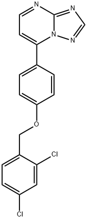2,4-DICHLOROBENZYL 4-[1,2,4]TRIAZOLO[1,5-A]PYRIMIDIN-7-YLPHENYL ETHER Struktur
