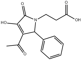 3-(3-ACETYL-4-HYDROXY-5-OXO-2-PHENYL-2,5-DIHYDRO-PYRROL-1-YL)-PROPIONIC ACID Struktur