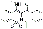 [2-ETHYL-4-(METHYLAMINO)-1,1-DIOXIDO-2H-1,2-BENZOTHIAZIN-3-YL](PHENYL)METHANONE Struktur