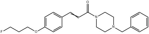 (E)-1-(4-BENZYLPIPERAZINO)-3-[4-(3-FLUOROPROPOXY)PHENYL]-2-PROPEN-1-ONE Struktur