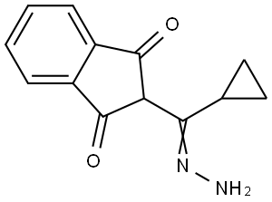 2-(CYCLOPROPYLCARBONYL)INDANE-1,3-DIONE, HYDRAZONE Struktur