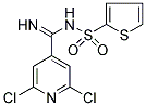 N-[(2,6-DICHLOROPYRIDIN-4-YL)(IMINO)METHYL]THIOPHENE-2-SULFONAMIDE Structure