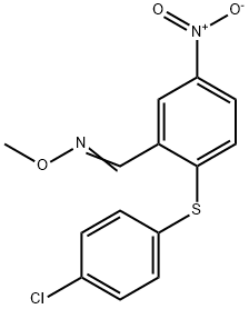 2-[(4-CHLOROPHENYL)SULFANYL]-5-NITROBENZENECARBALDEHYDE O-METHYLOXIME Struktur