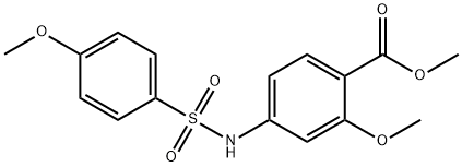 METHYL 2-METHOXY-4-([(4-METHOXYPHENYL)SULFONYL]AMINO)BENZENECARBOXYLATE Structure