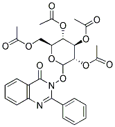 (2R,3R,4S,5R)-2-(ACETOXYMETHYL)-6-(4-OXO-2-PHENYLQUINAZOLIN-3(4H)-YLOXY)-TETRAHYDRO-2H-PYRAN-3,4,5-TRIYL TRIACETATE Struktur