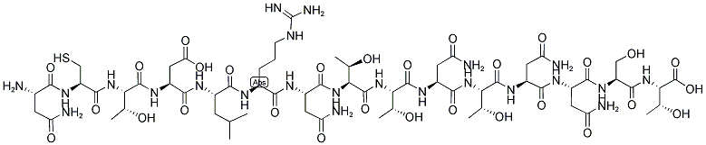 H-ASN-CYS-THR-ASP-LEU-ARG-ASN-THR-THR-ASN-THR-ASN-ASN-SER-THR-OH Struktur