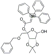 5-BENZYLOXYMETHYL-4-TRIPHENYLPHOSPHORANYLIDENEACETOXY-2,3-O-ISOPROPYLIDENE-D-XYLOFURANOSE Structure