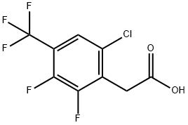 6-CHLORO-2,3-DIFLUORO-4-(TRIFLUOROMETHYL)PHENYLACETIC ACID Structure