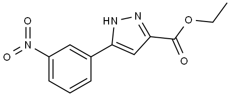 ETHYL 5-(3-NITROPHENYL)-1H-PYRAZOLE-3-CARBOXYLATE Structure