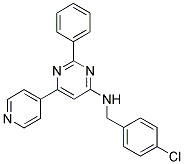 N-(4-CHLOROBENZYL)-2-PHENYL-6-PYRIDIN-4-YLPYRIMIDIN-4-AMINE Struktur