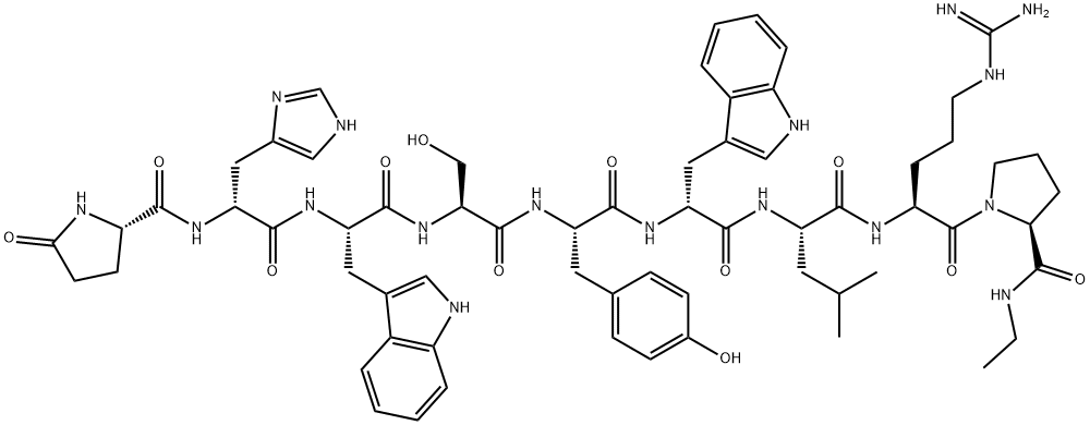 (DES-GLY10,D-HIS2,D-TRP6,PRO-NHET9)-LHRH, 1872435-01-2, 結(jié)構(gòu)式