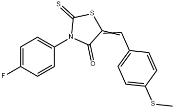 3-(4-FLUOROPHENYL)-5-([4-(METHYLSULFANYL)PHENYL]METHYLENE)-2-THIOXO-1,3-THIAZOLAN-4-ONE Struktur