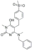 4-(BENZYL-METHYL-AMINO)-6-HYDROXY-5-(4-METHANESULFONYL-BENZYL)-1-METHYL-1H-PYRIMIDIN-2-ONE Structure