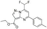 7-DIFLUOROMETHYL-5-P-TOLYL-PYRAZOLO[1,5-A]PYRIMIDINE-3-CARBOXYLIC ACID ETHYL ESTER Struktur