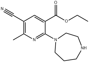ETHYL 5-CYANO-6-METHYL-2-HOMOPIPERAZINONICOTINATE Structure