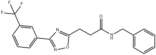 N-BENZYL-3-(3-[3-(TRIFLUOROMETHYL)PHENYL]-1,2,4-OXADIAZOL-5-YL)PROPANAMIDE Structure