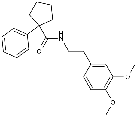 N-(2-(3,4-DIMETHOXYPHENYL)ETHYL)(PHENYLCYCLOPENTYL)FORMAMIDE Struktur