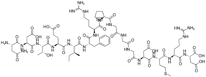 H-ASN-ASP-THR-GLU-ILE-PHE-ARG-PRO-GLY-GLY-GLY-ASP-MET-ARG-ASP-OH Struktur