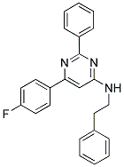 6-(4-FLUOROPHENYL)-2-PHENYL-N-(2-PHENYLETHYL)PYRIMIDIN-4-AMINE Struktur