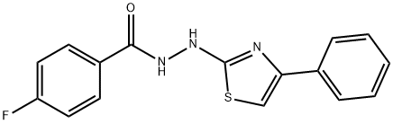 4-FLUORO-N'-(4-PHENYL-1,3-THIAZOL-2-YL)BENZENECARBOHYDRAZIDE Struktur