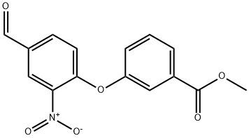 METHYL 3-(4-FORMYL-2-NITROPHENOXY)BENZENECARBOXYLATE Struktur