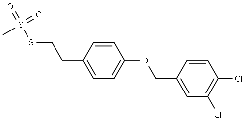2-[4-(3,4-DICHLOROBENZYLOXY)]PHENYLETHYL METHANETHIOSULFONATE Struktur