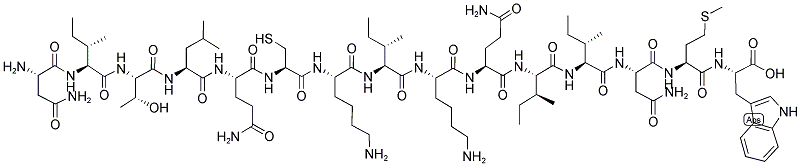 H-ASN-ILE-THR-LEU-GLN-CYS-LYS-ILE-LYS-GLN-ILE-ILE-ASN-MET-TRP-OH Struktur