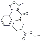 ETHYL 1-[(5-METHYL-3-PHENYLISOXAZOL-4-YL)CARBONYL]PIPERIDINE-3-CARBOXYLATE Structure