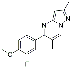 4-(2,6-DIMETHYLPYRAZOLO[1,5-A]PYRIMIDIN-5-YL)-2-FLUOROPHENYL METHYL ETHER Struktur