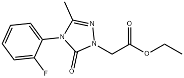 ETHYL 2-[4-(2-FLUOROPHENYL)-3-METHYL-5-OXO-4,5-DIHYDRO-1H-1,2,4-TRIAZOL-1-YL]ACETATE Struktur