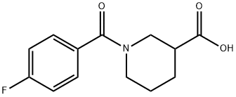 1-(4-FLUOROBENZOYL)PIPERIDINE-3-CARBOXYLIC ACID Struktur