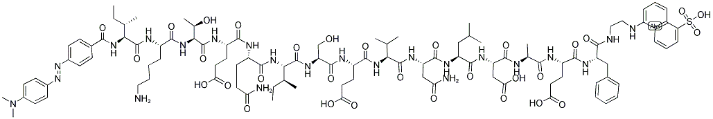 DABCYL-(ASN670,LEU671)-AMYLOID BETA/A4 PROTEIN PRECURSOR770 (661-675)-EDANS Struktur