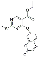 ETHYL 4-[(4-METHYL-2-OXO-2H-CHROMEN-7-YL)OXY]-2-(METHYLTHIO)PYRIMIDINE-5-CARBOXYLATE Struktur