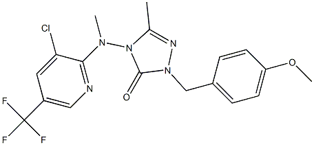 4-[[3-CHLORO-5-(TRIFLUOROMETHYL)-2-PYRIDINYL](METHYL)AMINO]-2-(4-METHOXYBENZYL)-5-METHYL-2,4-DIHYDRO-3H-1,2,4-TRIAZOL-3-ONE Struktur