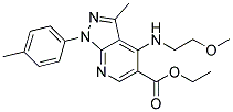 ETHYL 4-[(2-METHOXYETHYL)AMINO]-3-METHYL-1-(4-METHYLPHENYL)-1H-PYRAZOLO[3,4-B]PYRIDINE-5-CARBOXYLATE Structure
