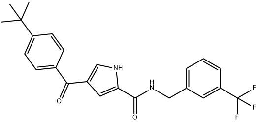 4-[4-(TERT-BUTYL)BENZOYL]-N-[3-(TRIFLUOROMETHYL)BENZYL]-1H-PYRROLE-2-CARBOXAMIDE Struktur
