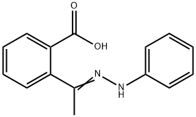 2-(1-[(Z)-2-PHENYLHYDRAZONO]ETHYL)BENZENECARBOXYLIC ACID Struktur