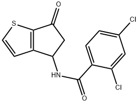 2,4-DICHLORO-N-(6-OXO-5,6-DIHYDRO-4H-CYCLOPENTA[B]THIOPHEN-4-YL)BENZENECARBOXAMIDE Structure