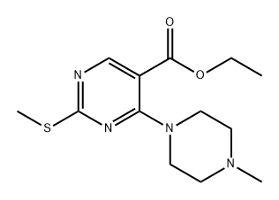 ETHYL 4-(4-METHYLPIPERAZIN-1-YL)-2-(METHYLTHIO)PYRIMIDINE-5-CARBOXYLATE Struktur