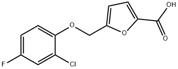 5-(2-CHLORO-4-FLUORO-PHENOXYMETHYL)-FURAN-2-CARBOXYLIC ACID Struktur
