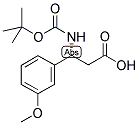 (R)-3-(BOC-氨)-3-(3-甲氧苯基)丙酸 結(jié)構(gòu)式