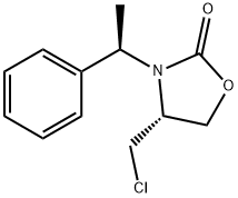 3-[1'(R)-ALPHA-METHYLBENZYL]-4(R)-CHLOROMETHYL-OXAZOLIDIN-2-ONE Struktur