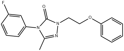 4-(3-FLUOROPHENYL)-5-METHYL-2-(2-PHENOXYETHYL)-2,4-DIHYDRO-3H-1,2,4-TRIAZOL-3-ONE Struktur