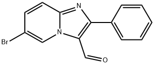 6-Bromo-2-phenyl-imidazo[1,2-a]pyridine-3-carboxaldehyde Struktur