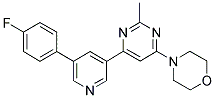 4-(6-[5-(4-FLUOROPHENYL)PYRIDIN-3-YL]-2-METHYLPYRIMIDIN-4-YL)MORPHOLINE Struktur