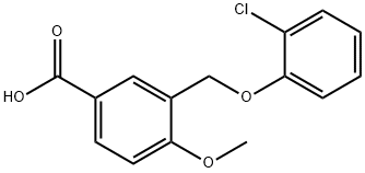3-(2-CHLORO-PHENOXYMETHYL)-4-METHOXY-BENZOIC ACID Structure