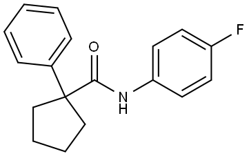 N-(4-FLUOROPHENYL)(PHENYLCYCLOPENTYL)FORMAMIDE Struktur