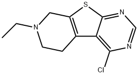 4-CHLORO-7-ETHYL-5,6,7,8-TETRAHYDROPYRIDO-[4',3':4,5]THIENO[2,3-D]PYRIMIDINE Struktur